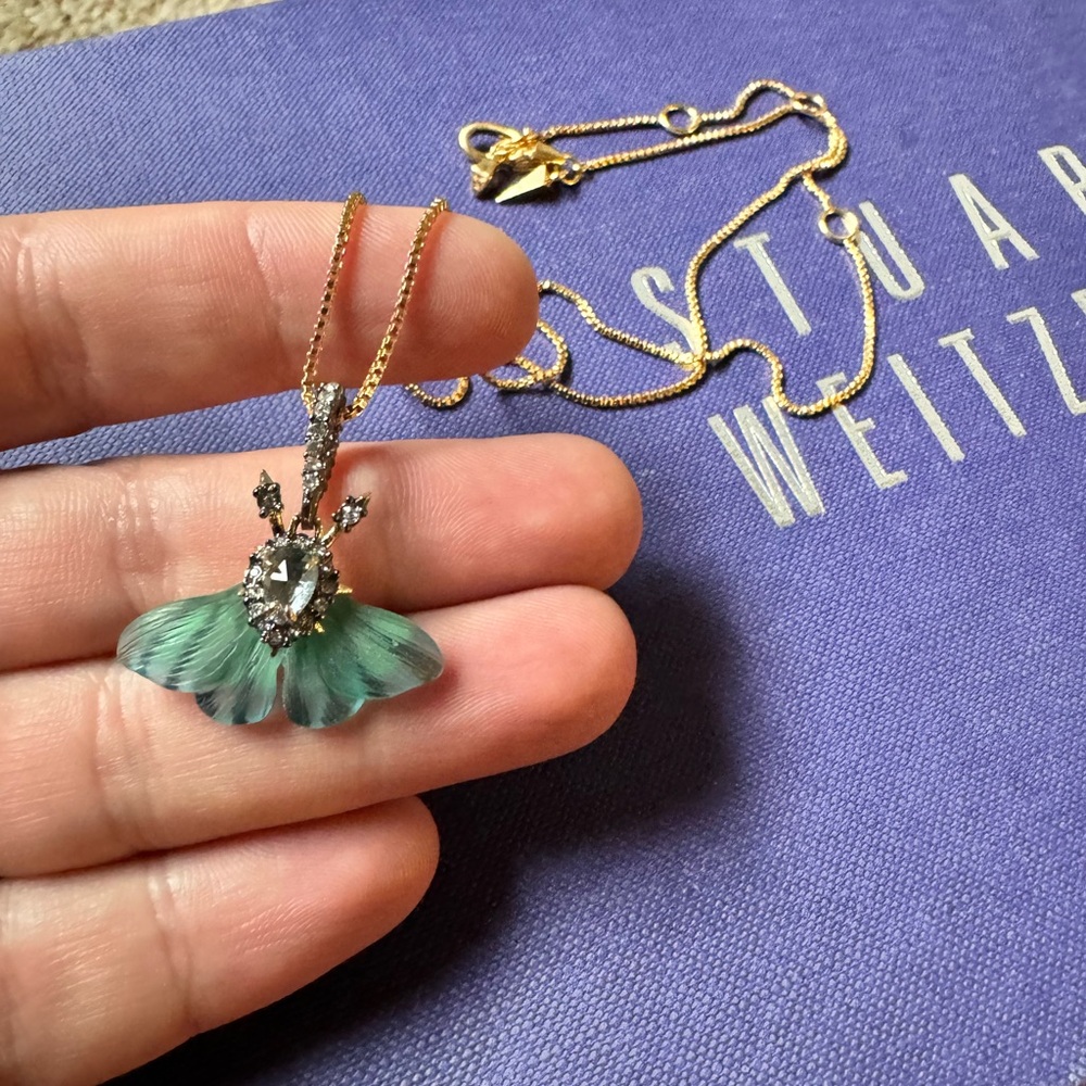 Alexis Bittar Brutalist Butterfly Pendant Necklace